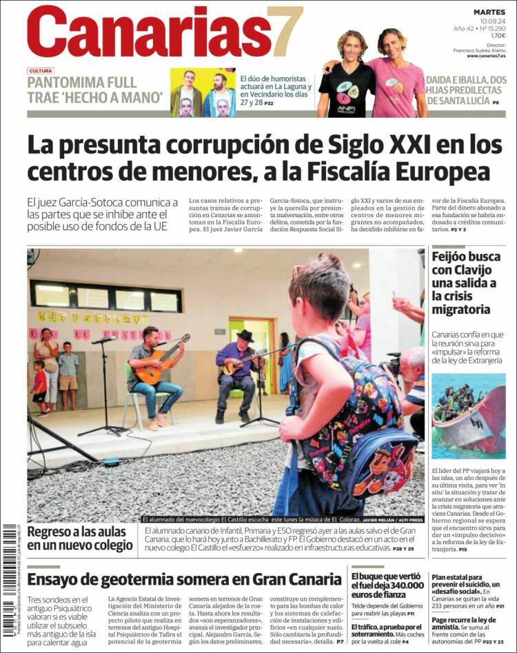 Portada de Canarias 7 (Espa&ntilde;a)