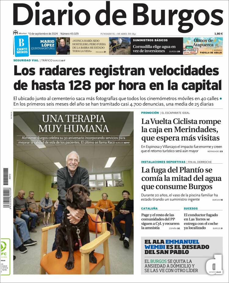 Portada de Diario de Burgos (Espa&ntilde;a)