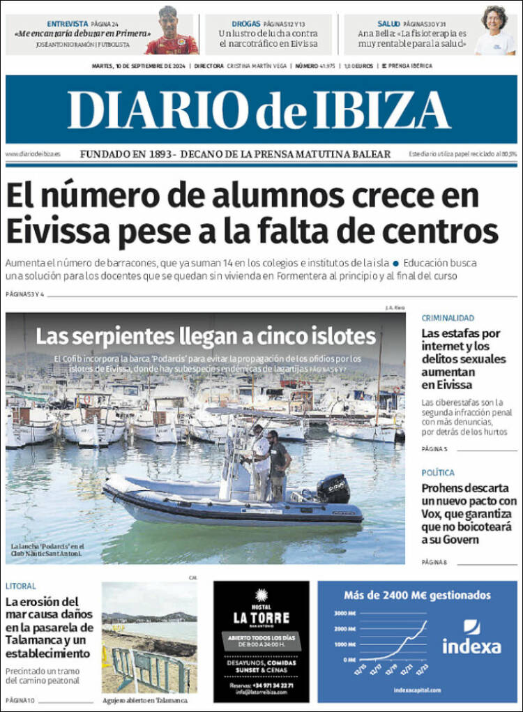 Portada de Diario de Ibiza (Espa&ntilde;a)
