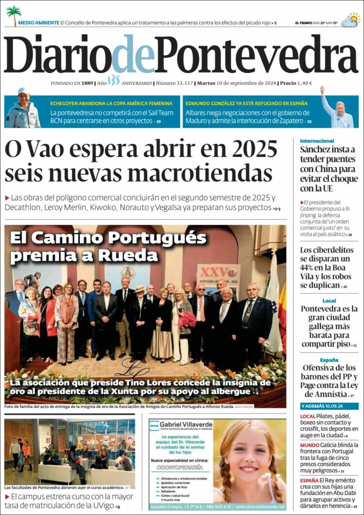 Portada de Diario de Pontevedra (Espa&ntilde;a)