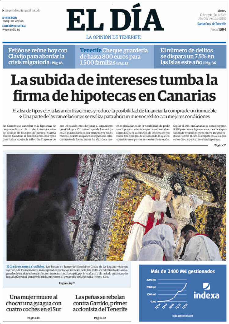 Portada de El Día (Espa&ntilde;a)