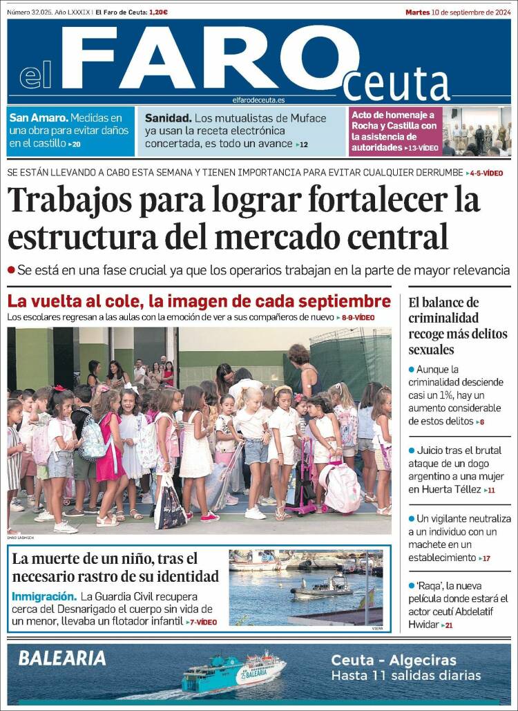 Portada de El Faro de Ceuta (Espa&ntilde;a)