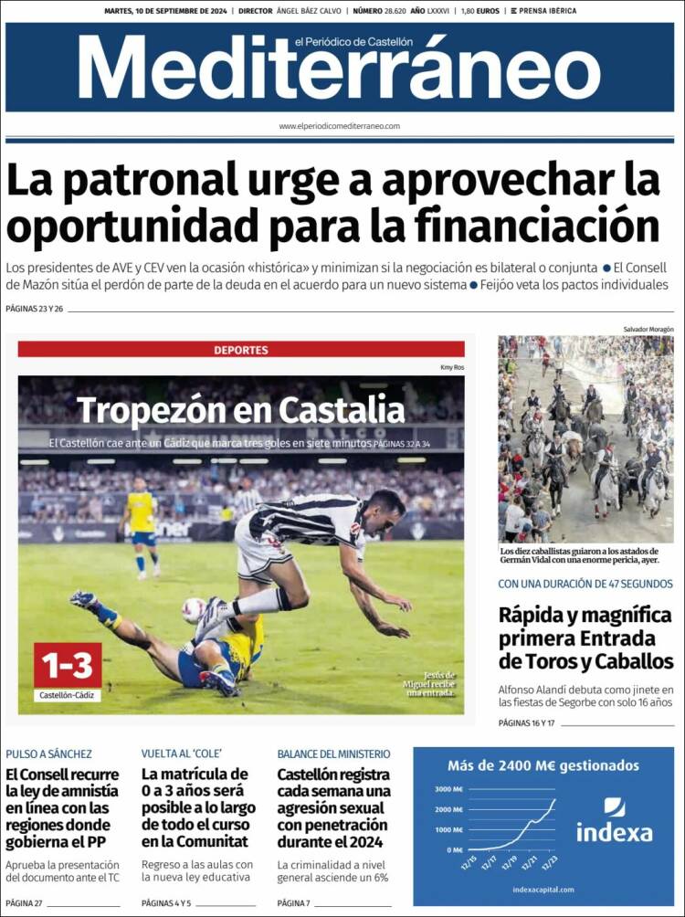 Portada de El Periódico Mediterraneo (Espa&ntilde;a)