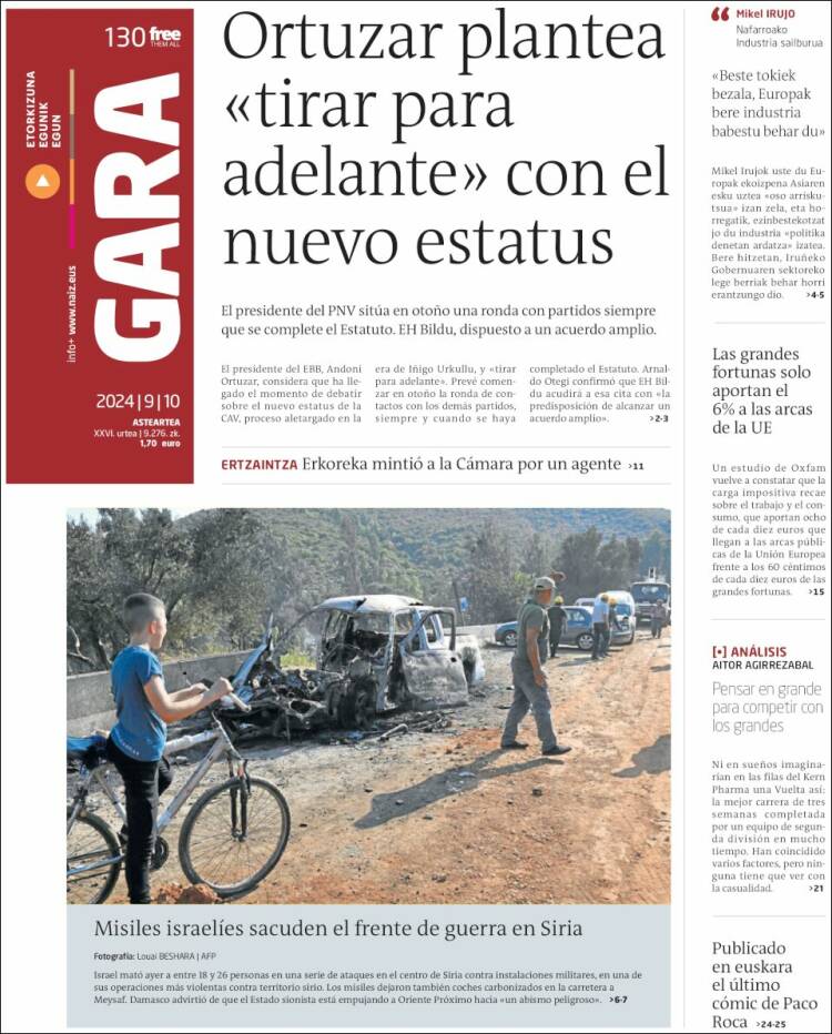 Portada de Gara (Espa&ntilde;a)