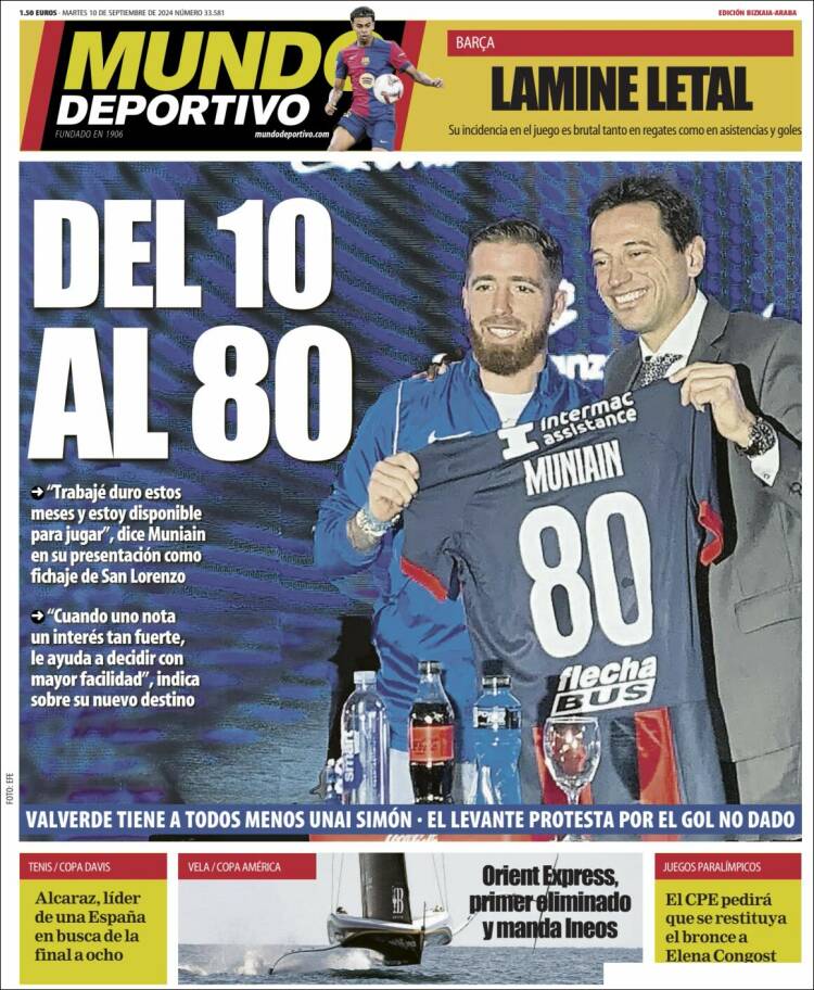 Portada de Mundo Deportivo Bizkaia (Espa&ntilde;a)