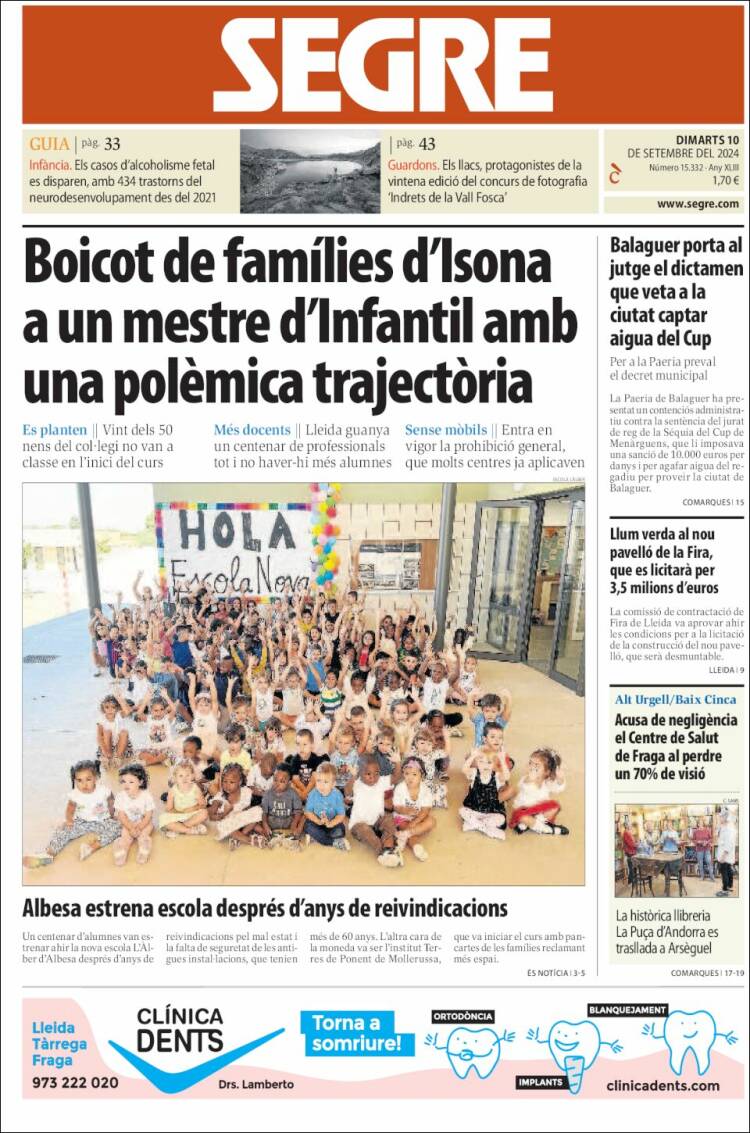 Portada de Segre (Espa&ntilde;a)