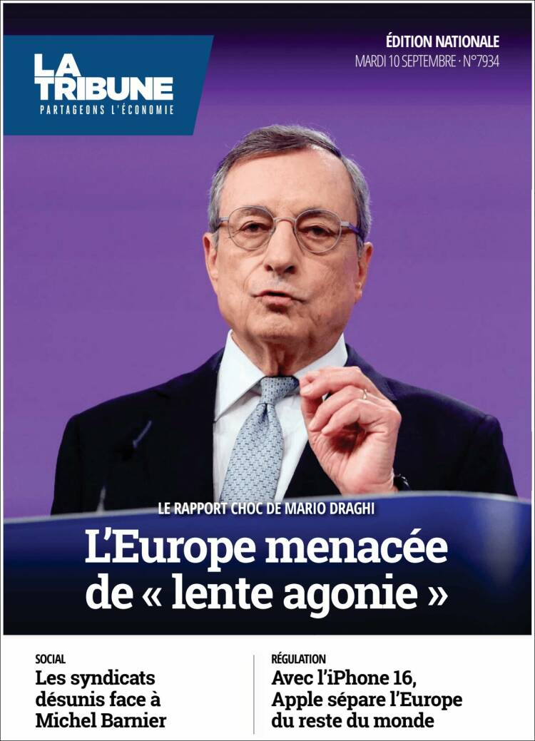 Portada de La Tribune (Francia)