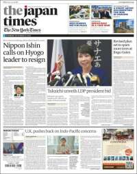 Portada de The Japan Times (Japon)