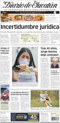 Portada de Diario de Yucatán (México)