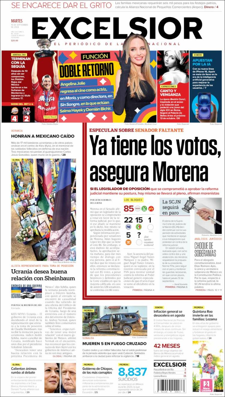 Portada de Excelsior (México)