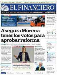 Portada de El Financiero (México)