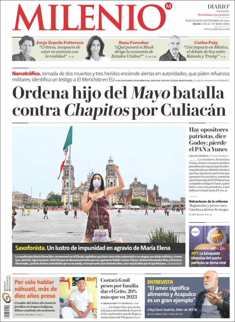 Portada de Milenio (México)