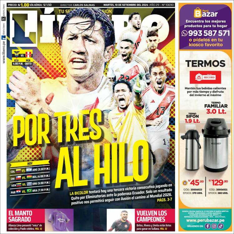 Portada de Líbero (Per&uacute;)