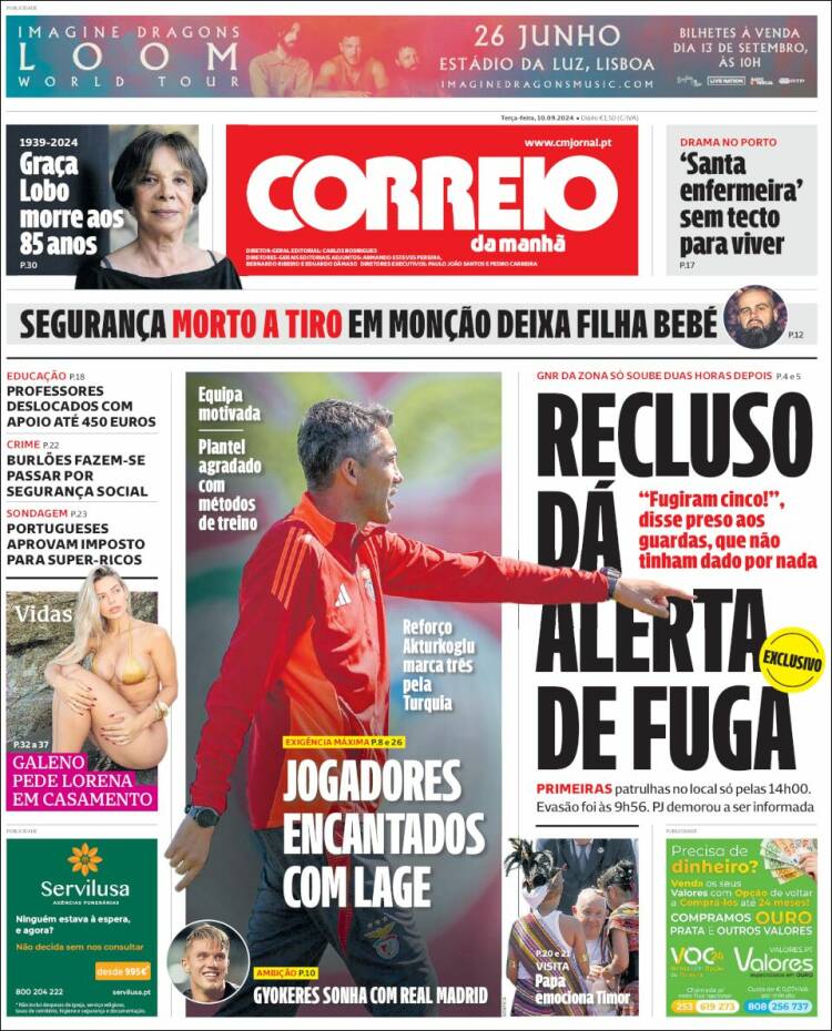 Portada de Correio da Manhã (Portugal)