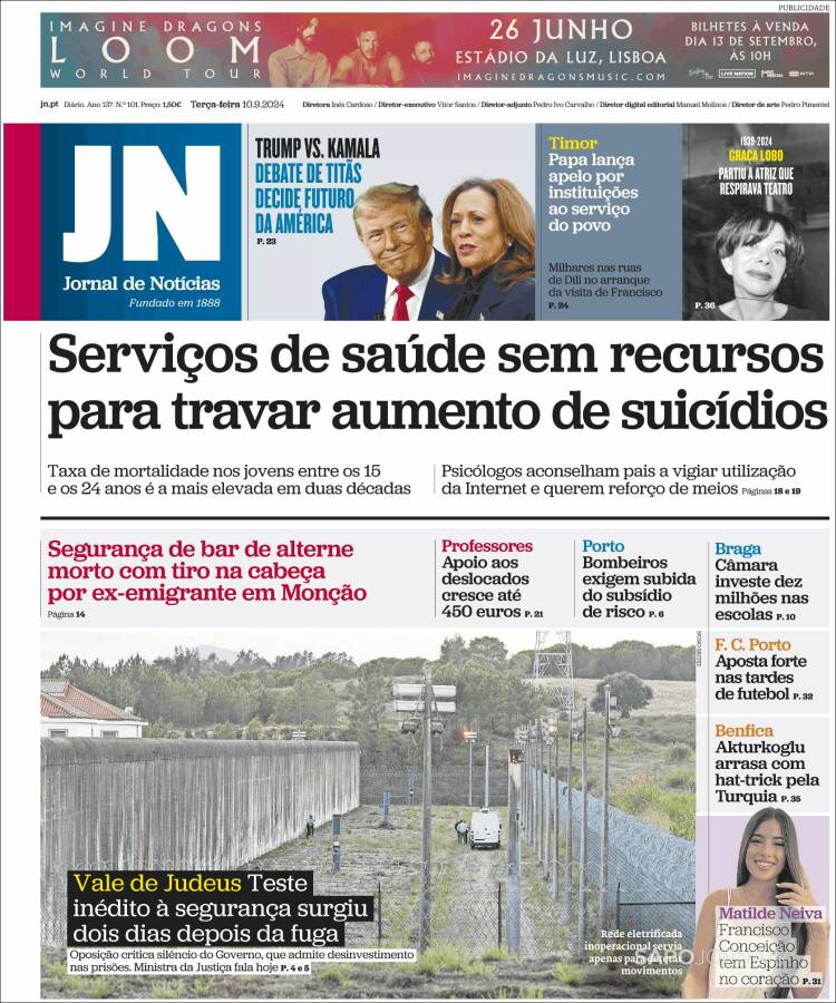 Portada de Jornal de Notícias (Portugal)