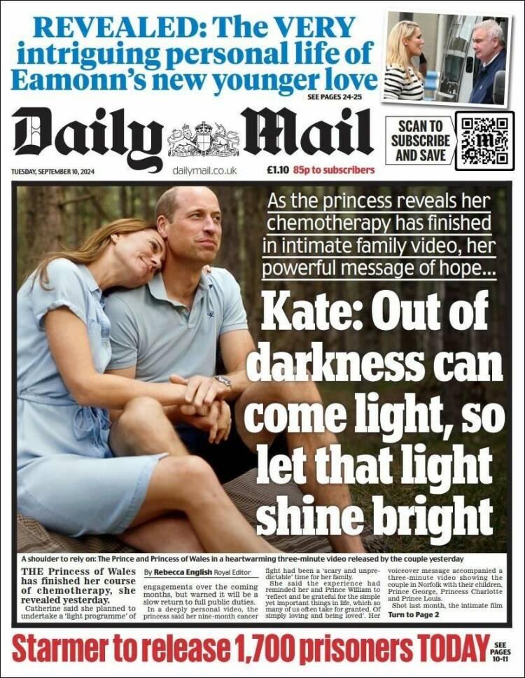 Portada de Daily Mail (Reino Unido)