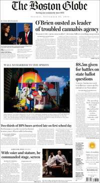 Portada de Boston Globe (USA)