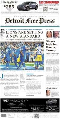 Portada de Detroit Free Press (USA)