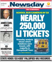 Portada de Newsday (USA)