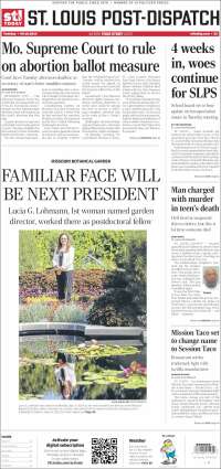 Portada de St. Louis Post-Dispatch (USA)