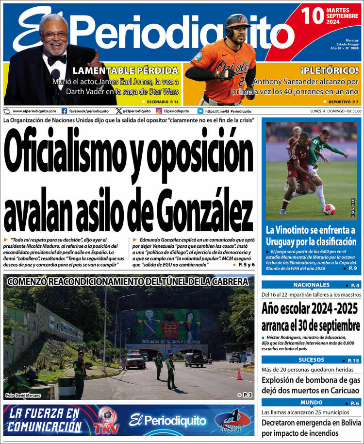 Portada de Periodiquito de Aragua (Venezuela)