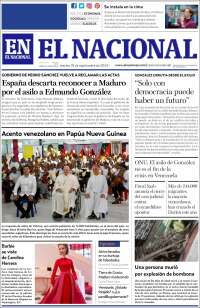 Portada de El Nacional (Venezuela)