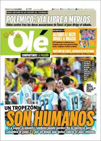 Portada de Olé (Argentina)