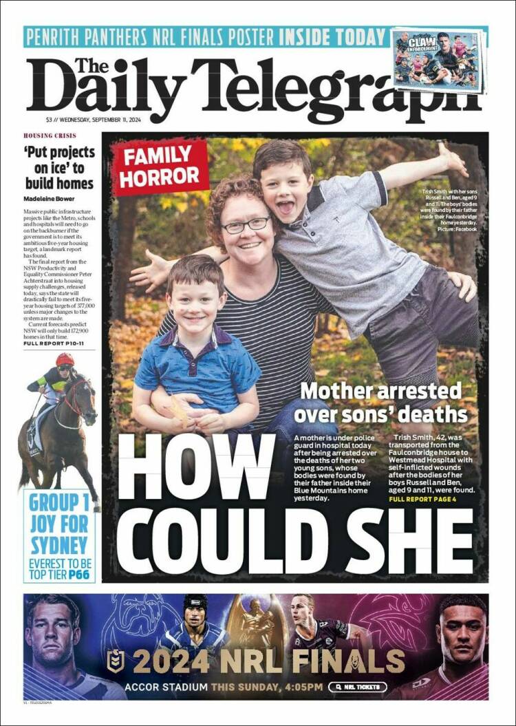 Portada de The Daily Telegraph (Australia)