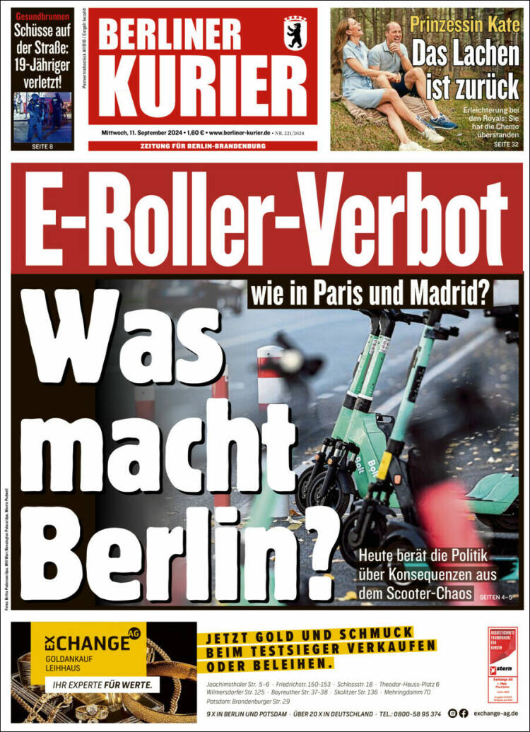 Portada de Berliner Kurier - Startseite BK (Alemania)