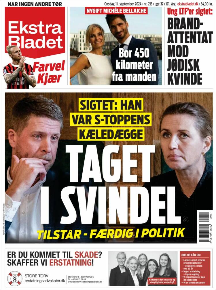 Portada de Ekstra Bladet (Dinamarca)