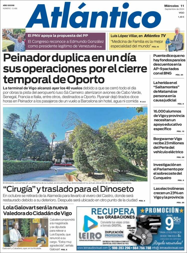 Portada de Atlántico Diario (Espa&ntilde;a)