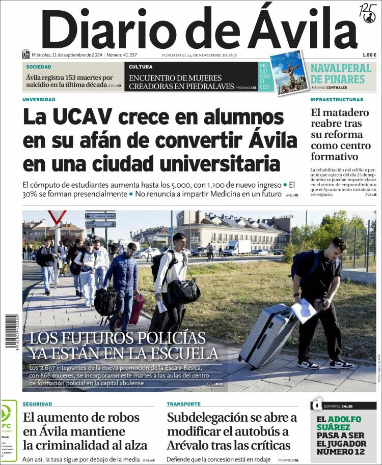 Portada de Diario de Ávila (Espa&ntilde;a)