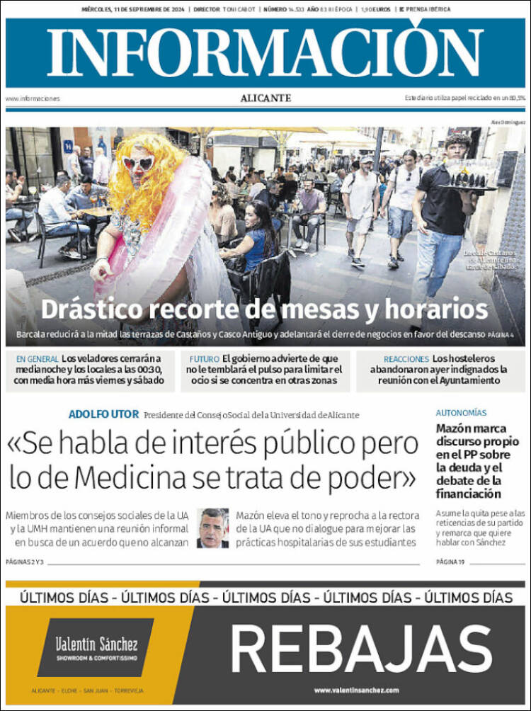Portada de Diario Información (Espa&ntilde;a)