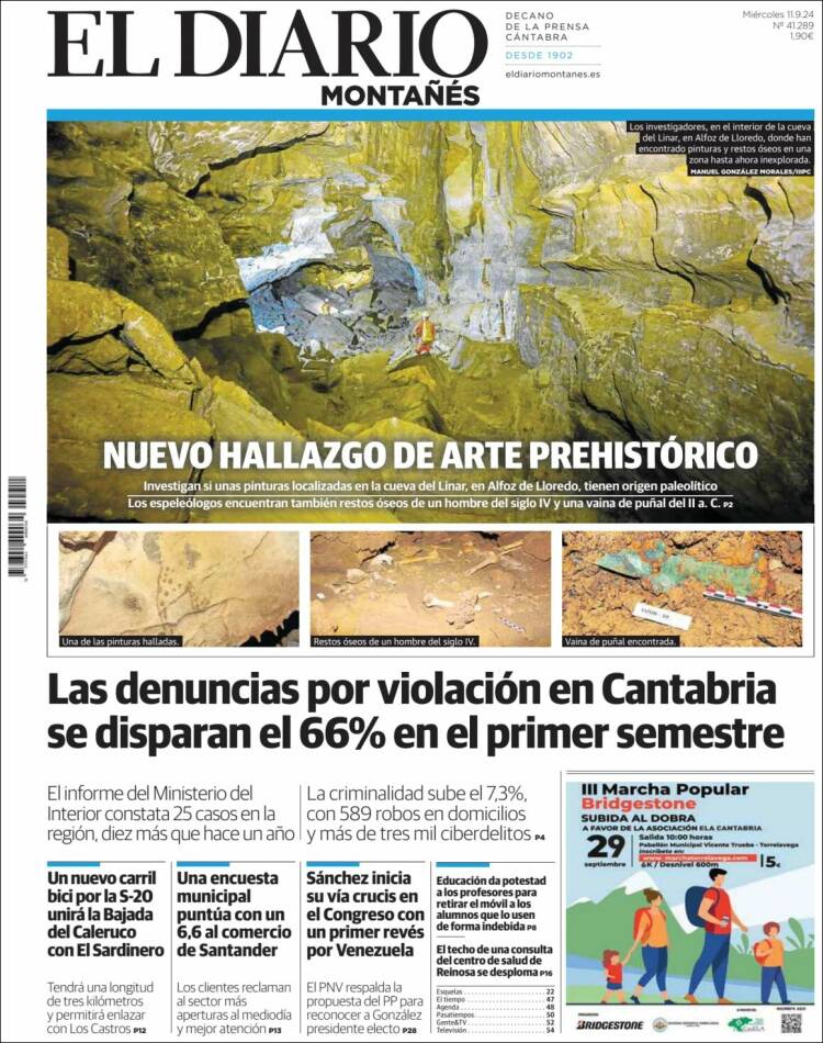 Portada de El Diario Montañés (Espa&ntilde;a)