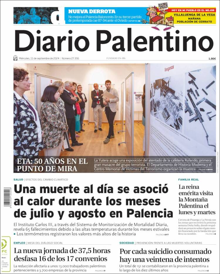 Portada de Diario Palentino (Espa&ntilde;a)