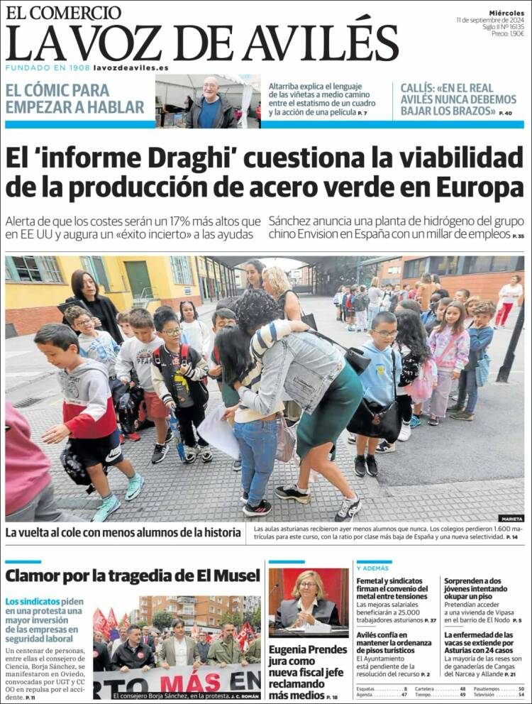 Portada de El Comercio - Avilés (Espa&ntilde;a)