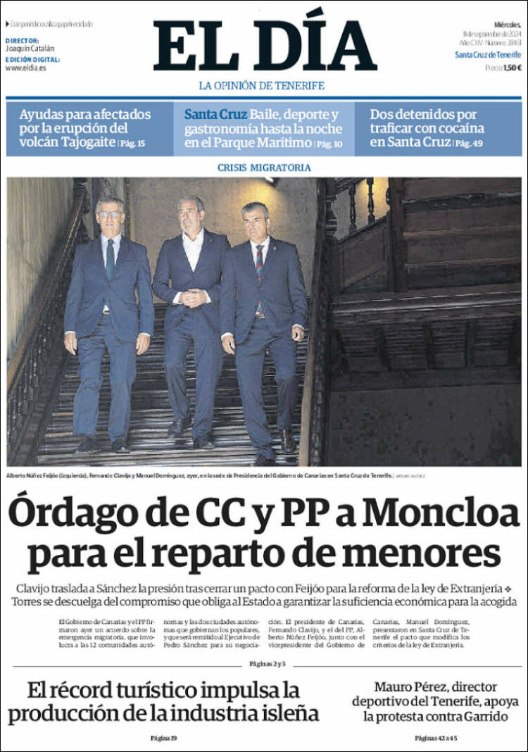 Portada de El Día (Espa&ntilde;a)