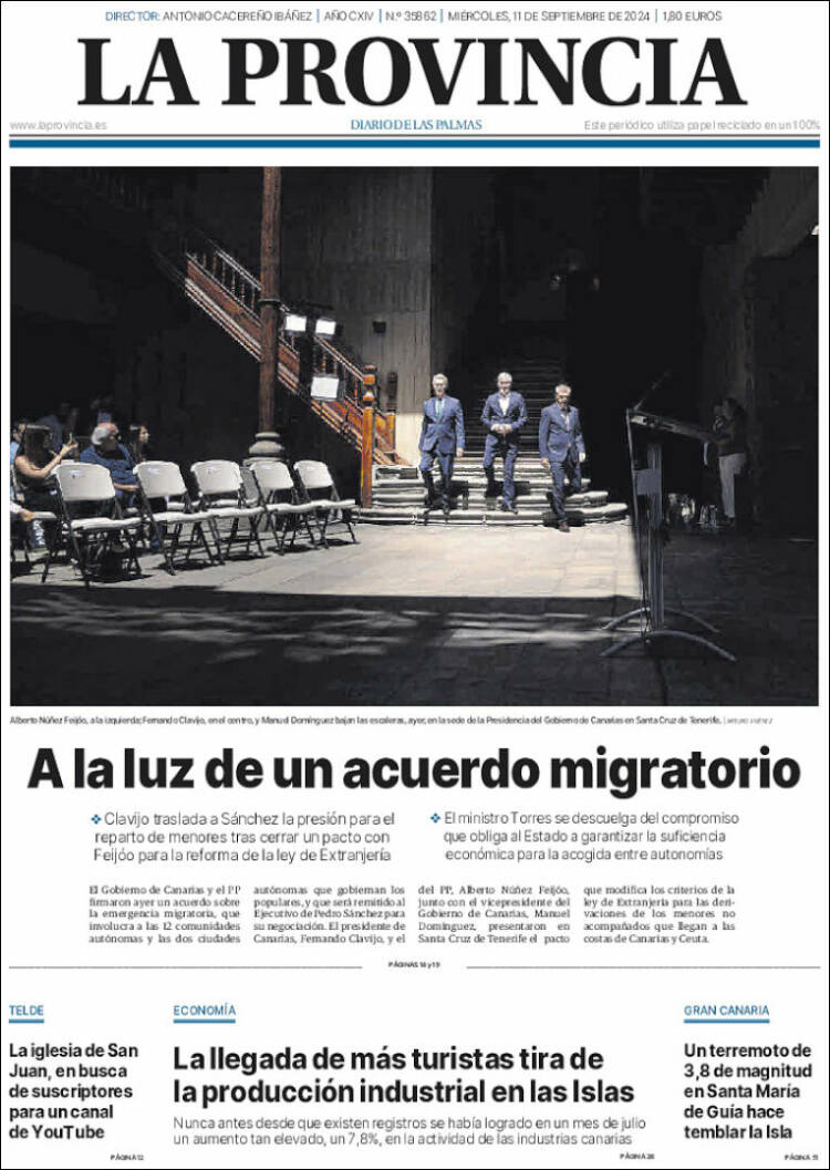 Portada de La Provincia (Espa&ntilde;a)