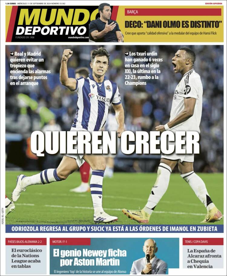 Portada de Mundo Deportivo Gipuzkoa (Espa&ntilde;a)
