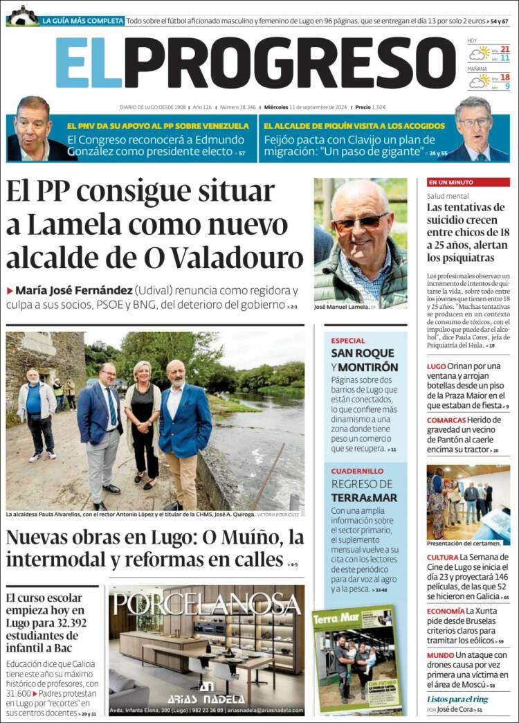 Portada de El Progreso (Espa&ntilde;a)