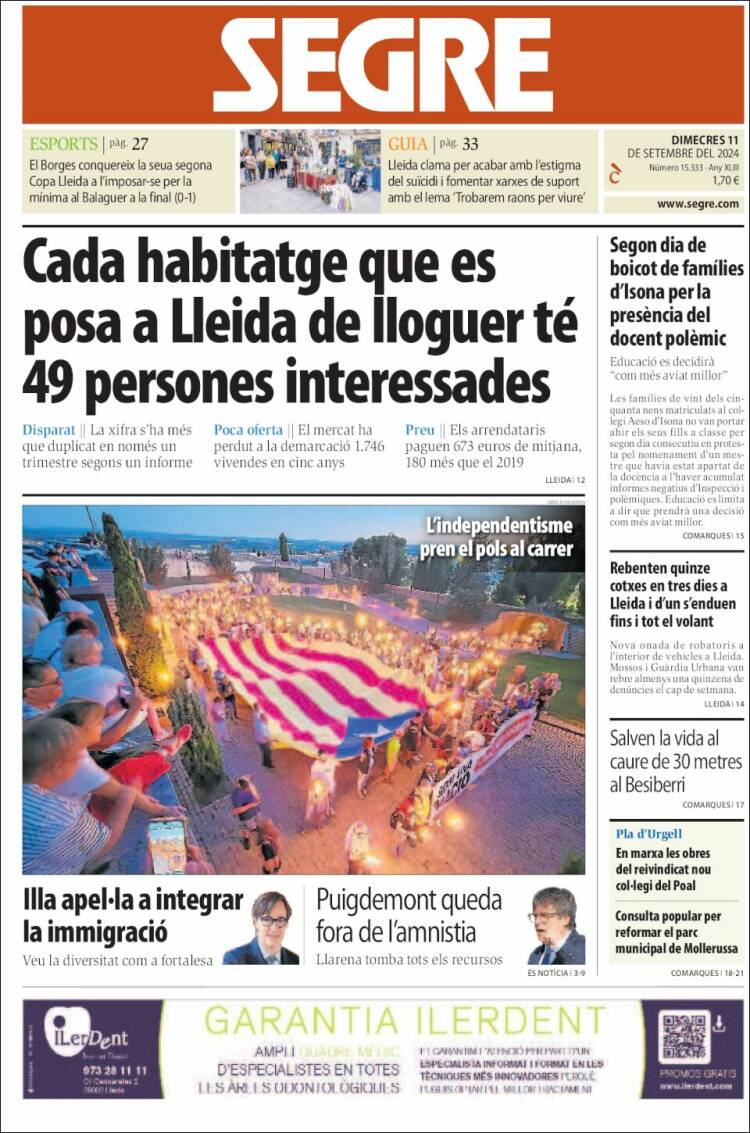 Portada de Segre (Espa&ntilde;a)