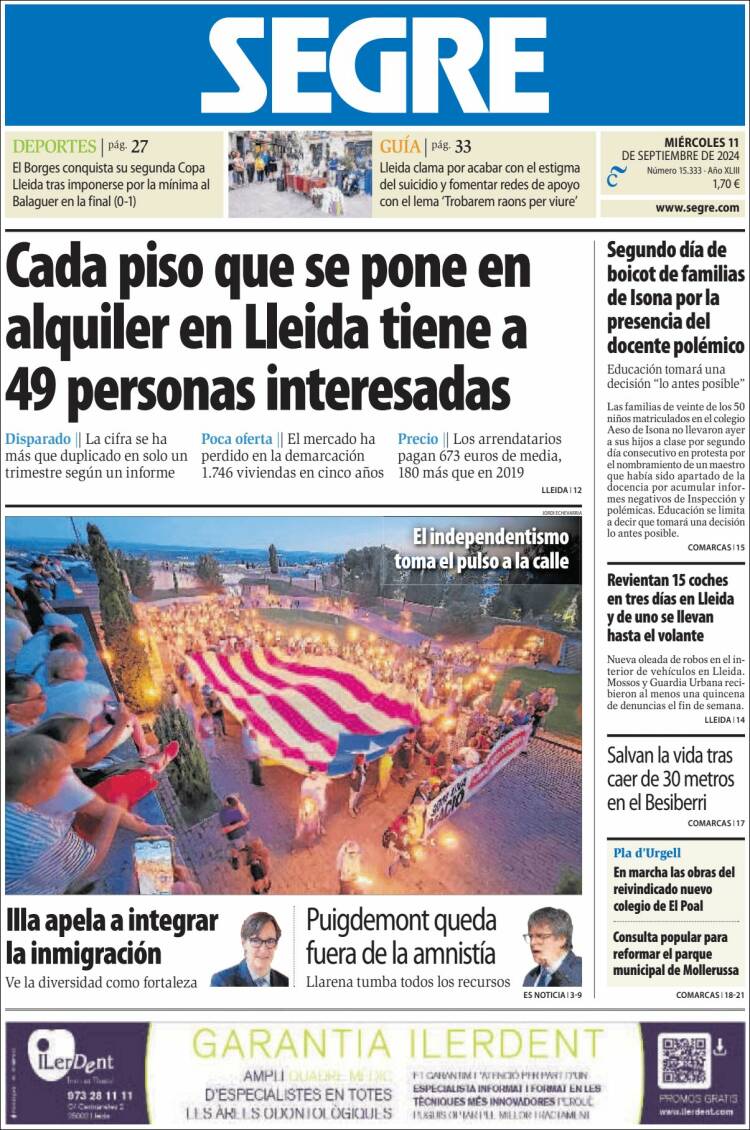 Portada de Segre  (Espa&ntilde;a)