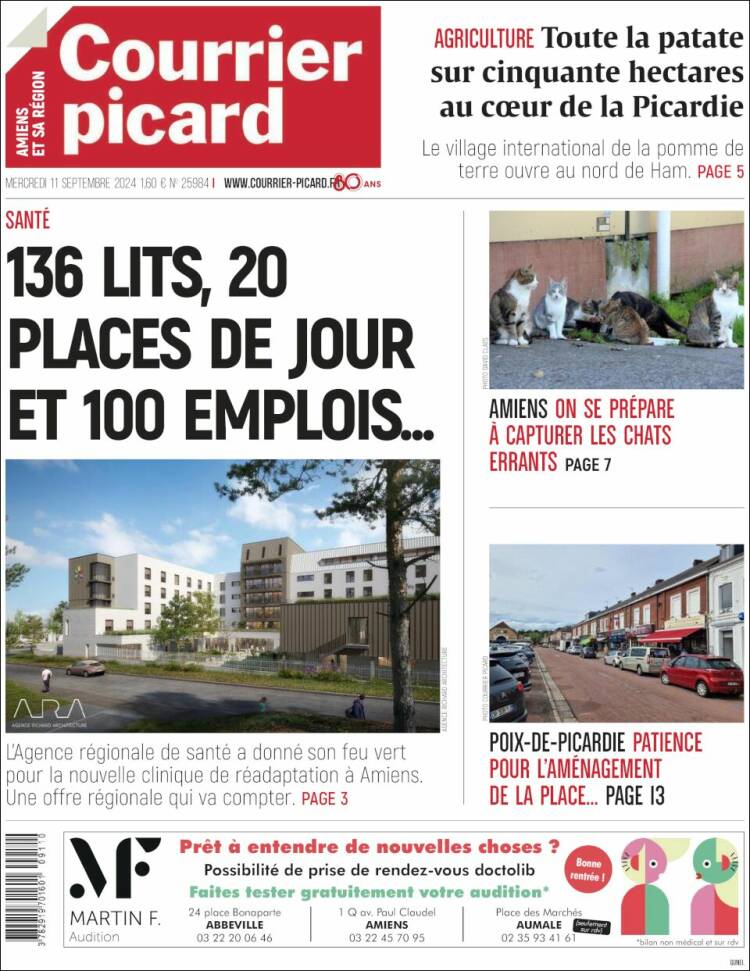 Portada de Courrier Picard (Francia)