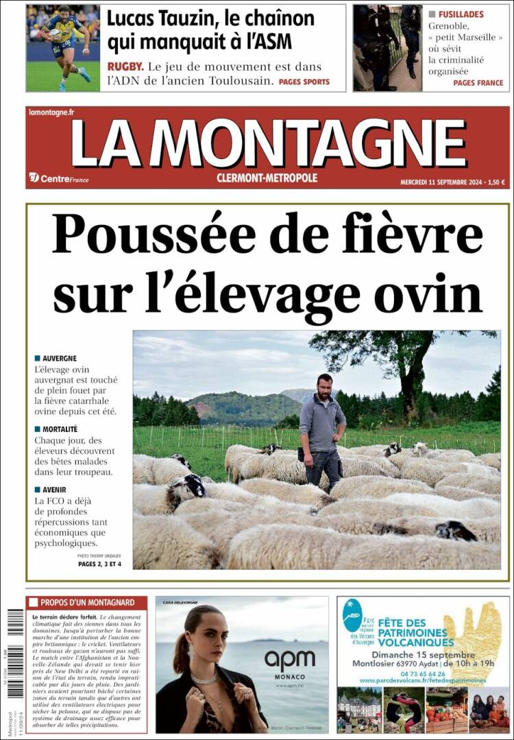 Portada de La Montagne (Francia)