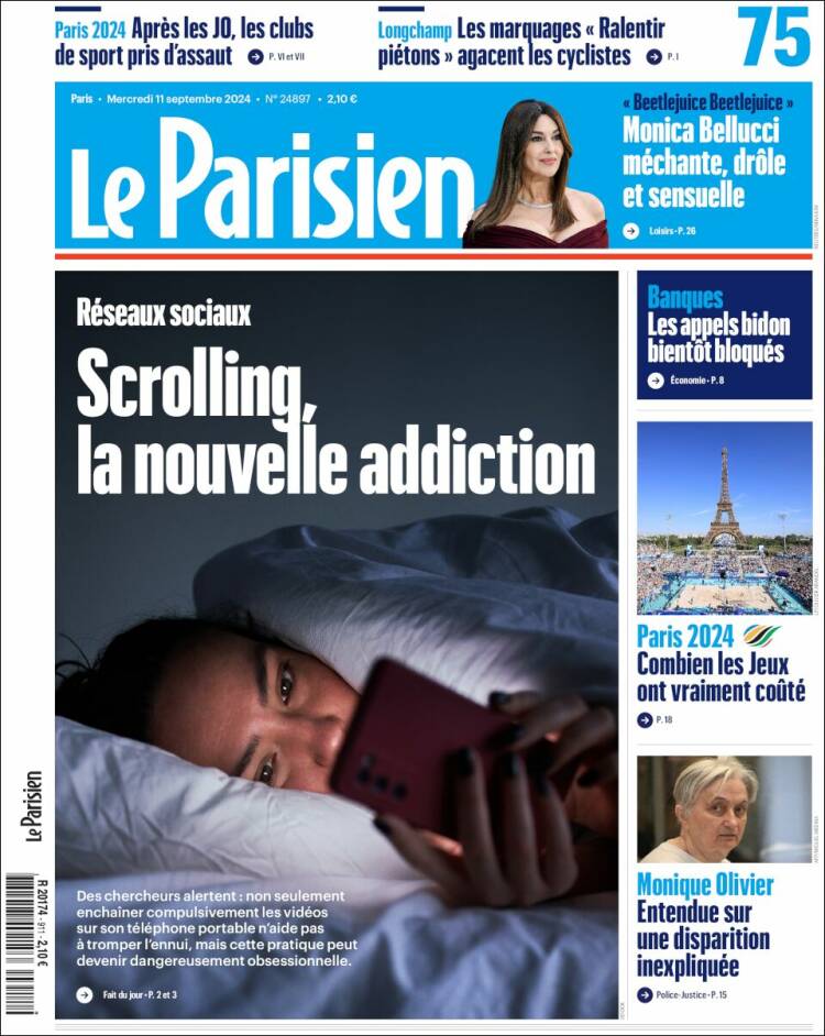 Portada de Le Parisien (Francia)