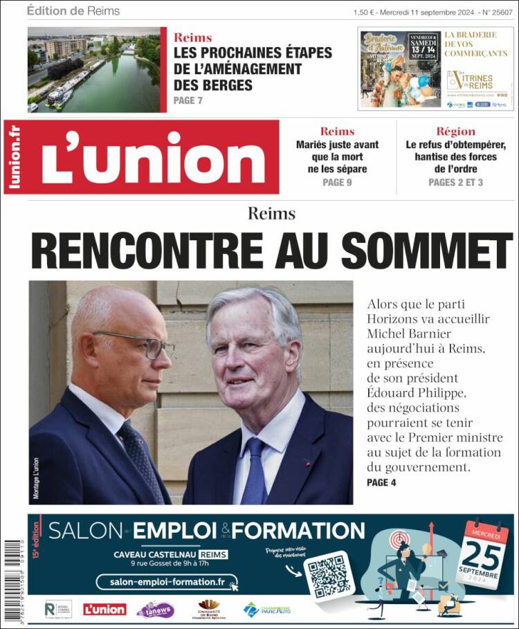 Portada de L'Union (Francia)