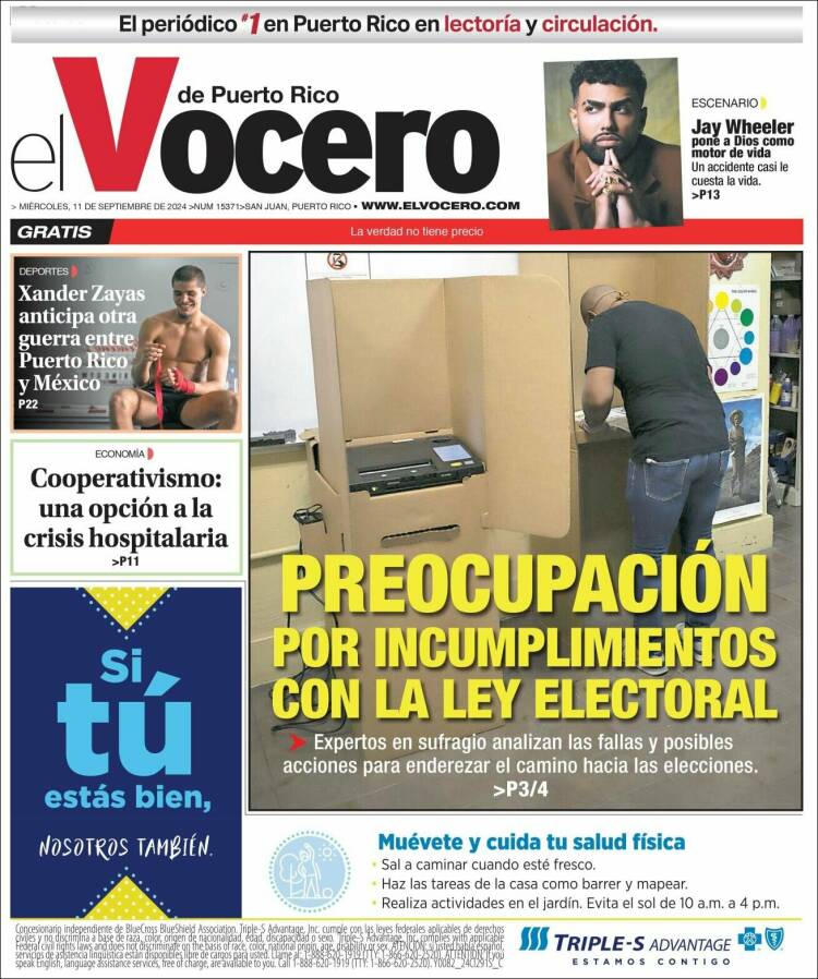 Portada de Vocero (Puerto Rico)