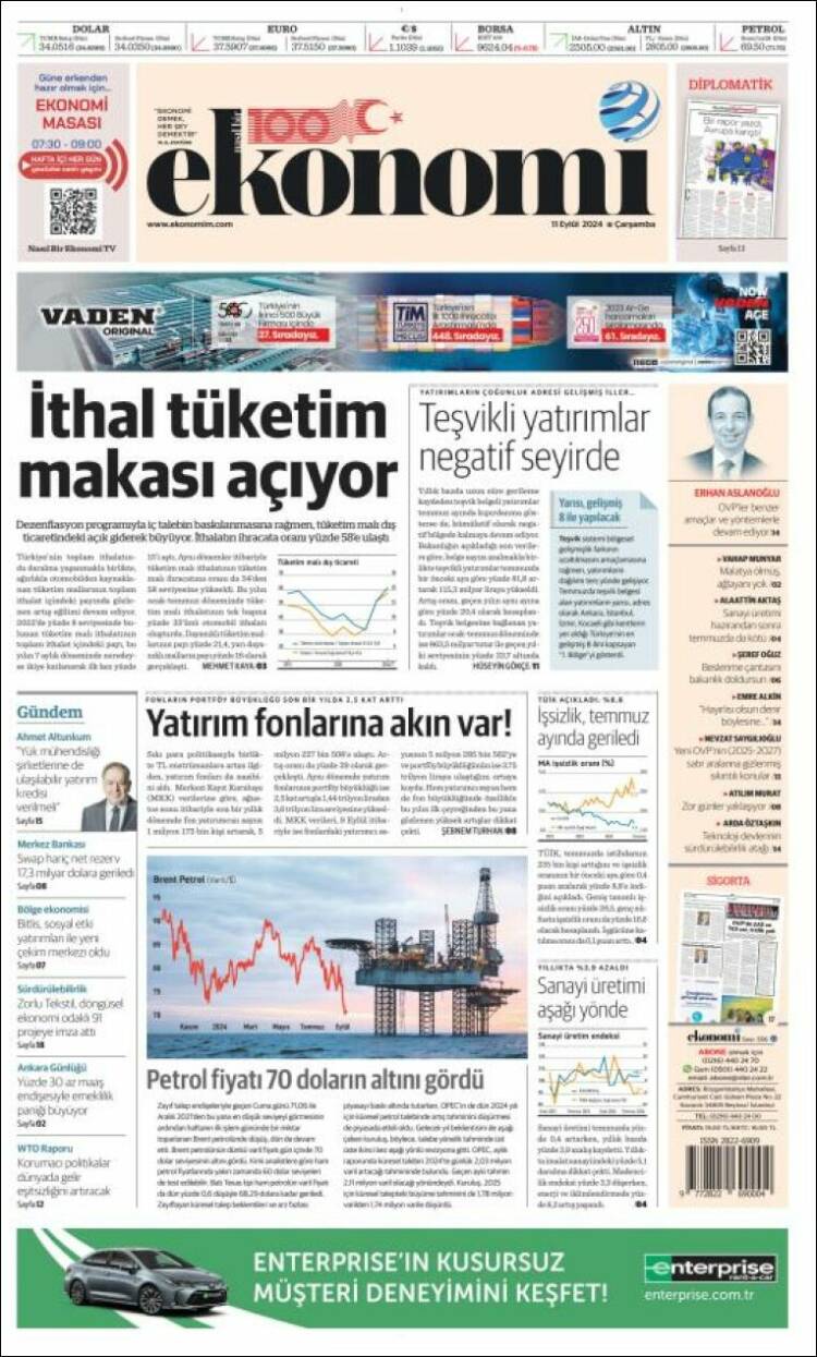 Portada de Dünya (Turqu&iacute;a)