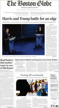 Portada de Boston Globe (USA)