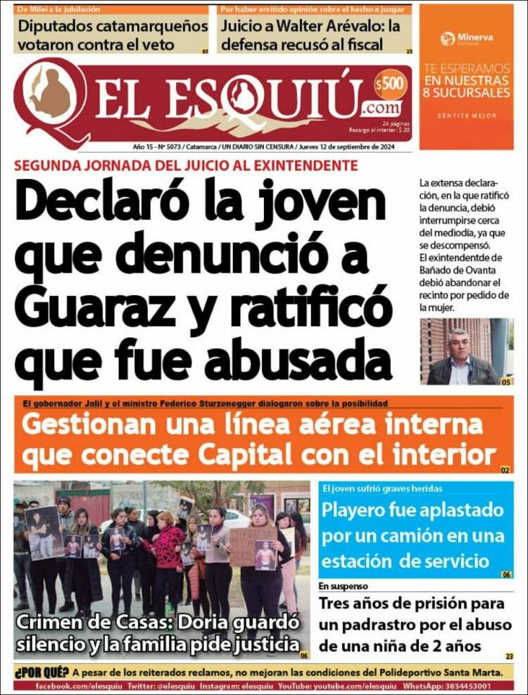 Portada de El Esquiu (Argentina)